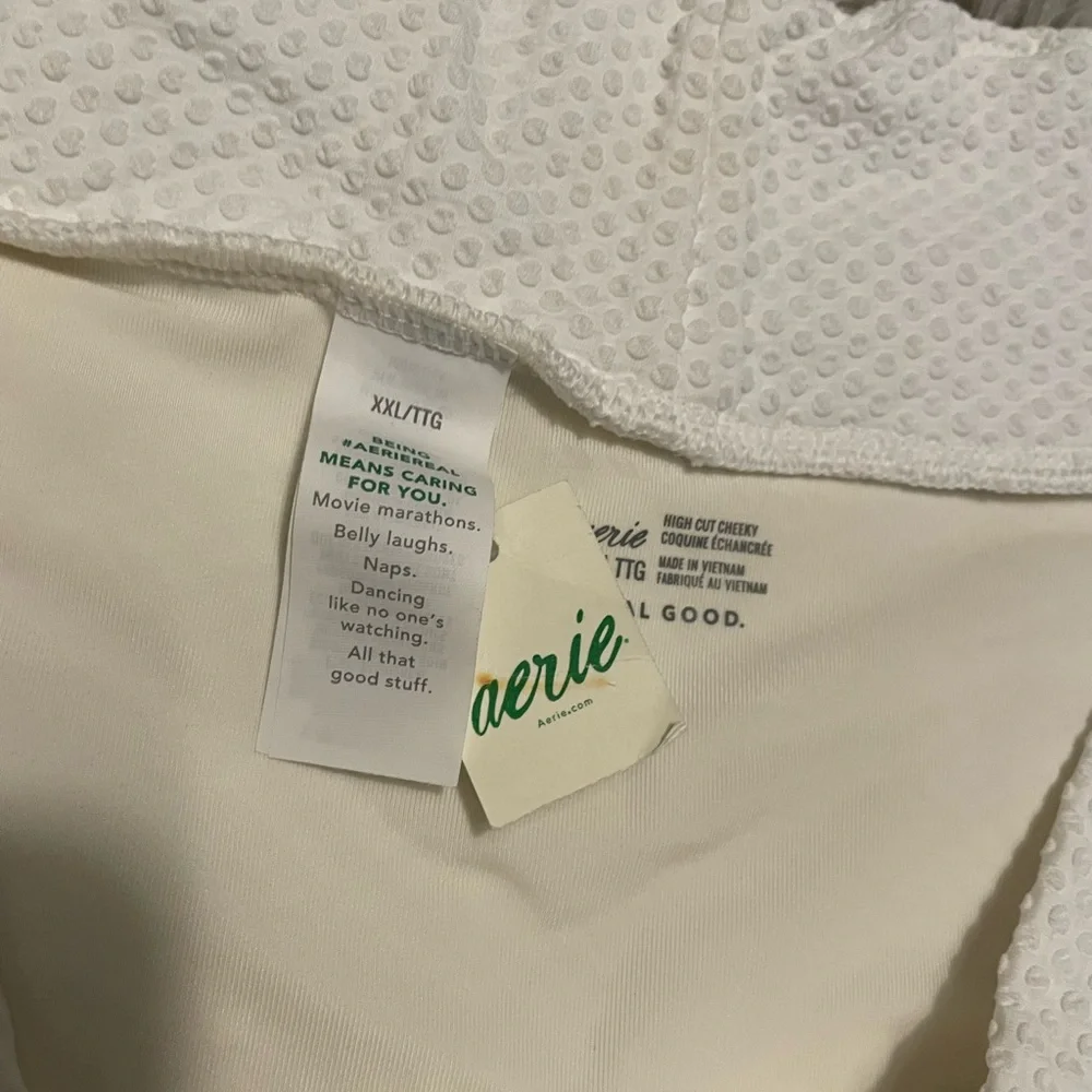 Aerie Jacquard Crossover High Cut‎ Cheeky Bikini Bottoms